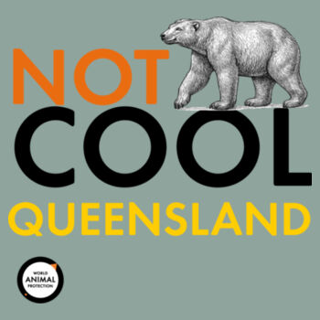 Men's Tee: Not Cool Queensland - Polar Bear Design