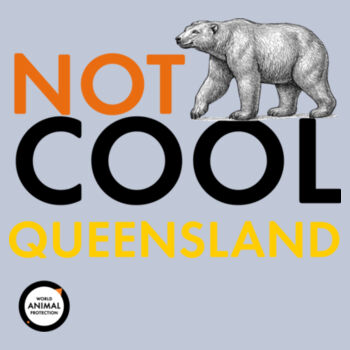 Women's Tee: Not Cool Queensland - Polar Bear Design
