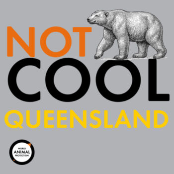 Men's Hoodie: Not Cool Queensland - Polar Bear Design