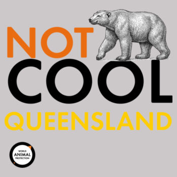 Women's Hoodie: Not Cool Queensland - Polar Bear Design