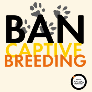 Tote bag: Ban Captive Breeding - Paws Design