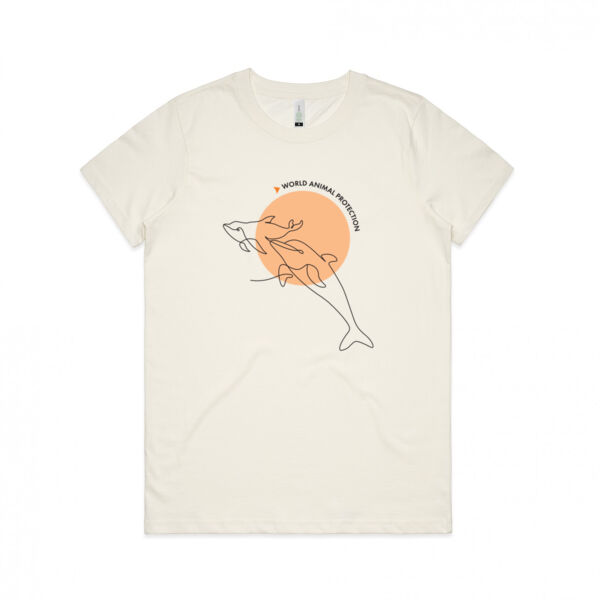 Organic tee shirt (womens) - Dolphins Thumbnail