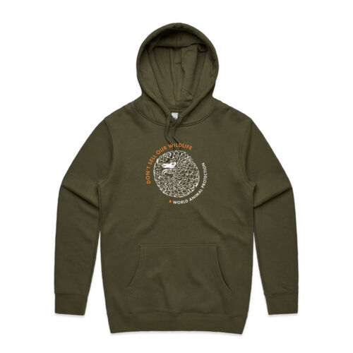 Men's hoodie: Pangolin: Don't Sell our Wildlife Thumbnail