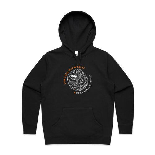 Women's hoodie: Pangolin: Don't Sell our Wildlife Thumbnail