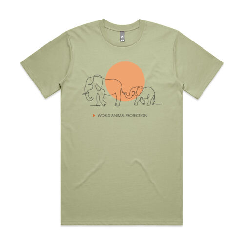 Men's t-shirt: Elephants belong in the wild Thumbnail