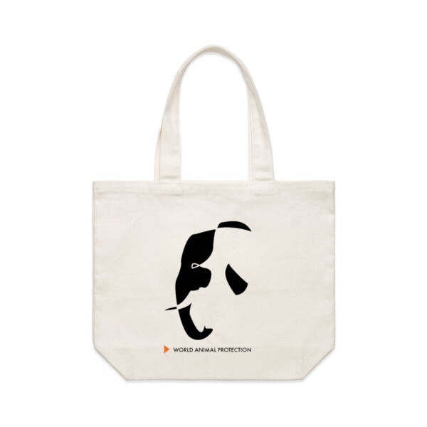 Shoulder tote bag: Elephants belong in the wild Thumbnail