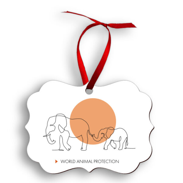 Aluminum Ornament: Wild Elephants Thumbnail