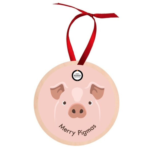 Wooden Ornament: Merry Pigmas! Thumbnail