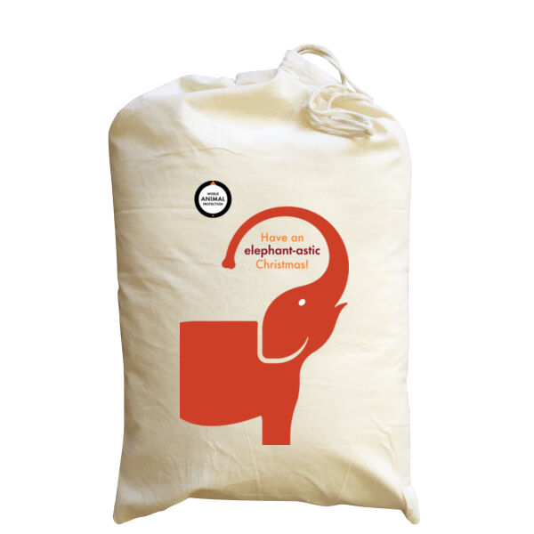Medium Santa Sack: Have an elephant-astic Christmas! Thumbnail