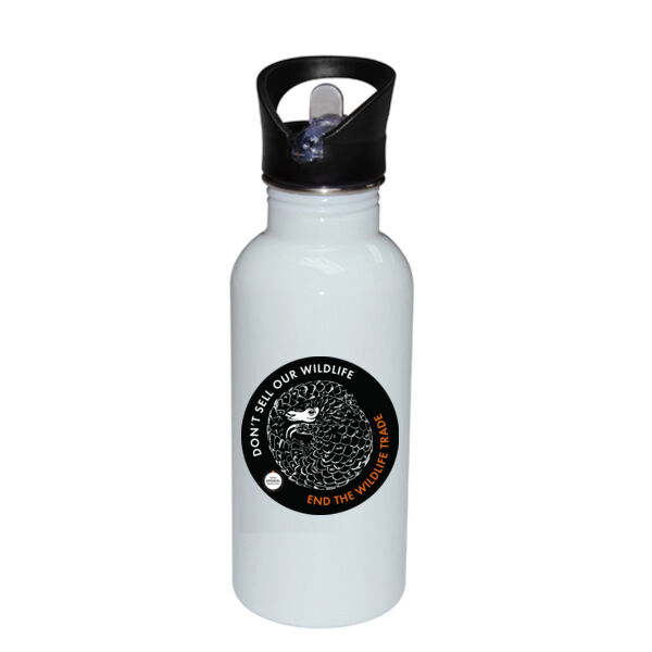 Don't Sell our Wildlife: Stainless Bottle with Straw Top Thumbnail