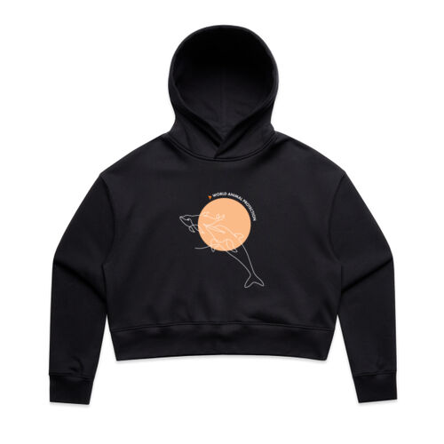 Women's Relax Crop Hood: Dolphins Thumbnail