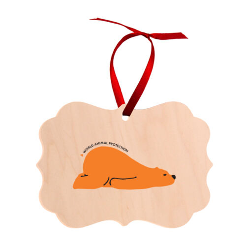 Natural Wood Ornament: Sleeping Bear Thumbnail