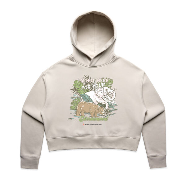 Women's Relax Crop Hood: I’m Not Here For Your Entertainment Thumbnail