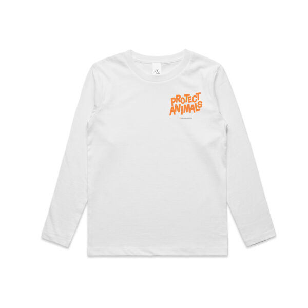 Kids Long Sleeve Tee: Protect Animals Thumbnail
