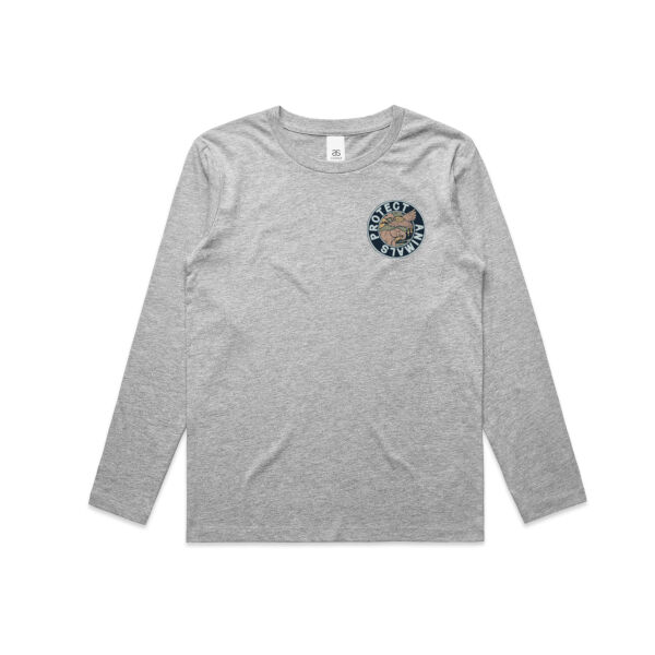 Kids Long Sleeve Tee: Protect Animals Thumbnail