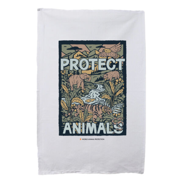 Tea Towel: Protect Animals Thumbnail
