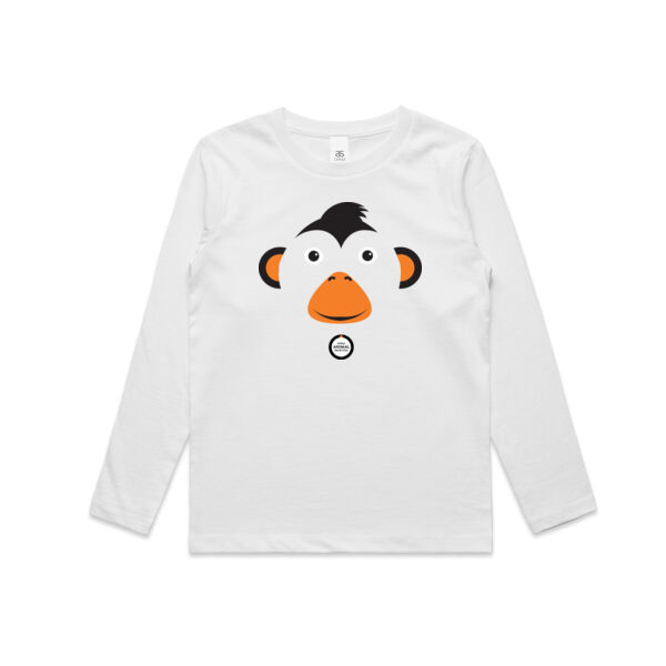Kids Long Sleeve Tee: Monkey Thumbnail