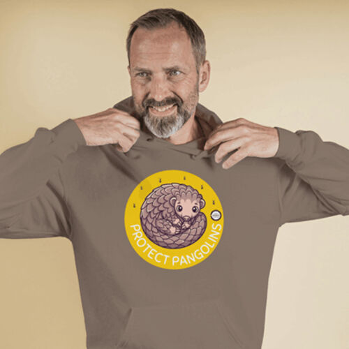 Men's Hoodie: Protect Pangolins Thumbnail