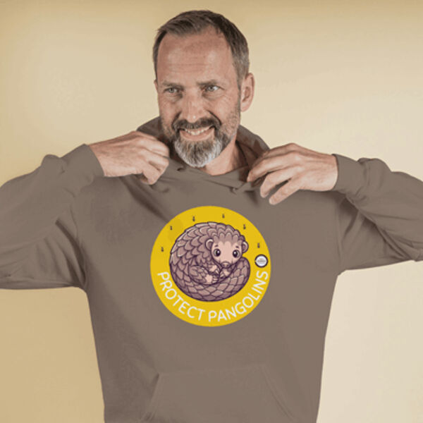 Men's Hoodie: Protect Pangolins Thumbnail