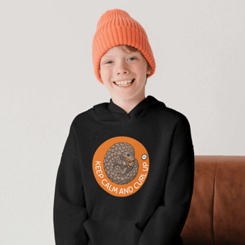 Kids Hoodie: Stay Calm and Curl Up Thumbnail