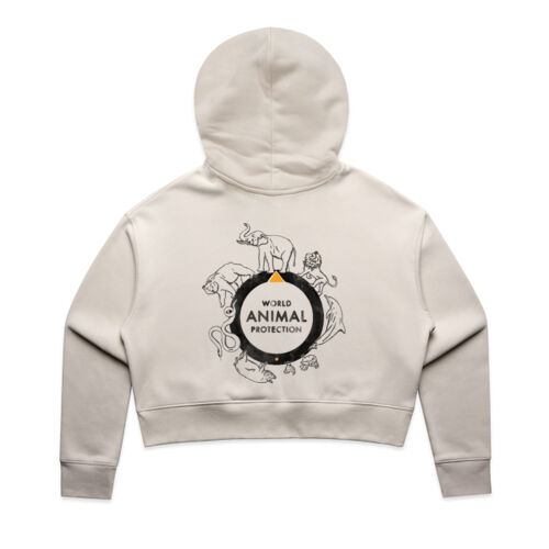 Women's Relax Crop Hood: Logo (back) Thumbnail