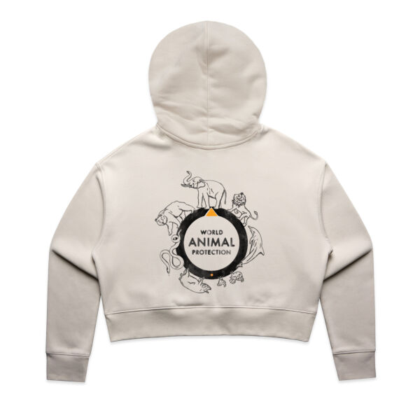 Women's Relax Crop Hood: Logo (back) Thumbnail