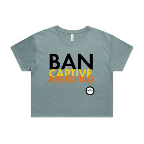 Women's Crop Tee: Ban Captive Breeding Thumbnail