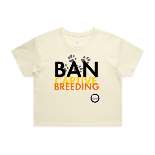 Women's Crop Tee: Ban Captive Breeding - Paws Thumbnail